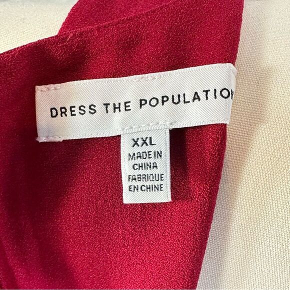Dress the Population Catalina Fit and Flare Cocktail Dress Garnet| XXL - Picture 10 of 13